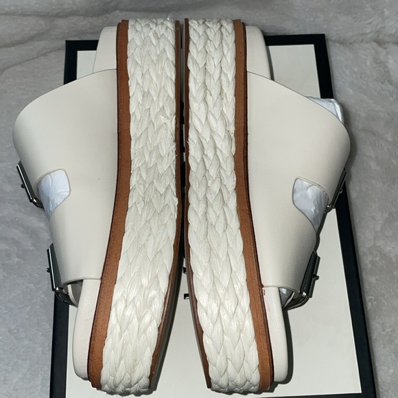 NWT J/SLIDES BONNIE Bone Leather Sandal - Picture 11 of 14